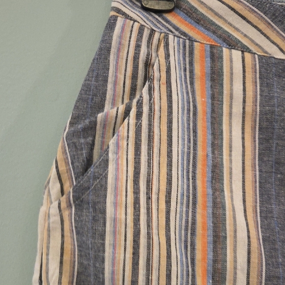 Altar'd State Muli Colored Striped Mini Skirt With buttons Size Small - Picture 4 of 8